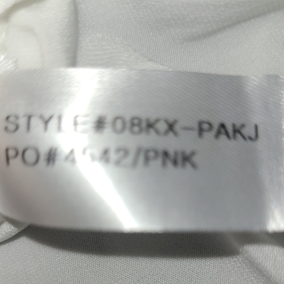 White Palazzo Pants with Pink Marble Design Wide Leg High Rise Bohemian Artsy - Picture 8 of 12